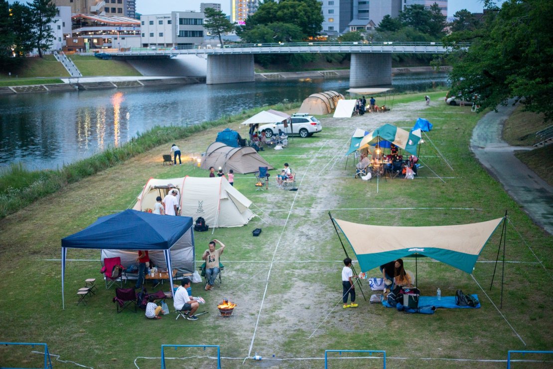 乙川のキャンプ場