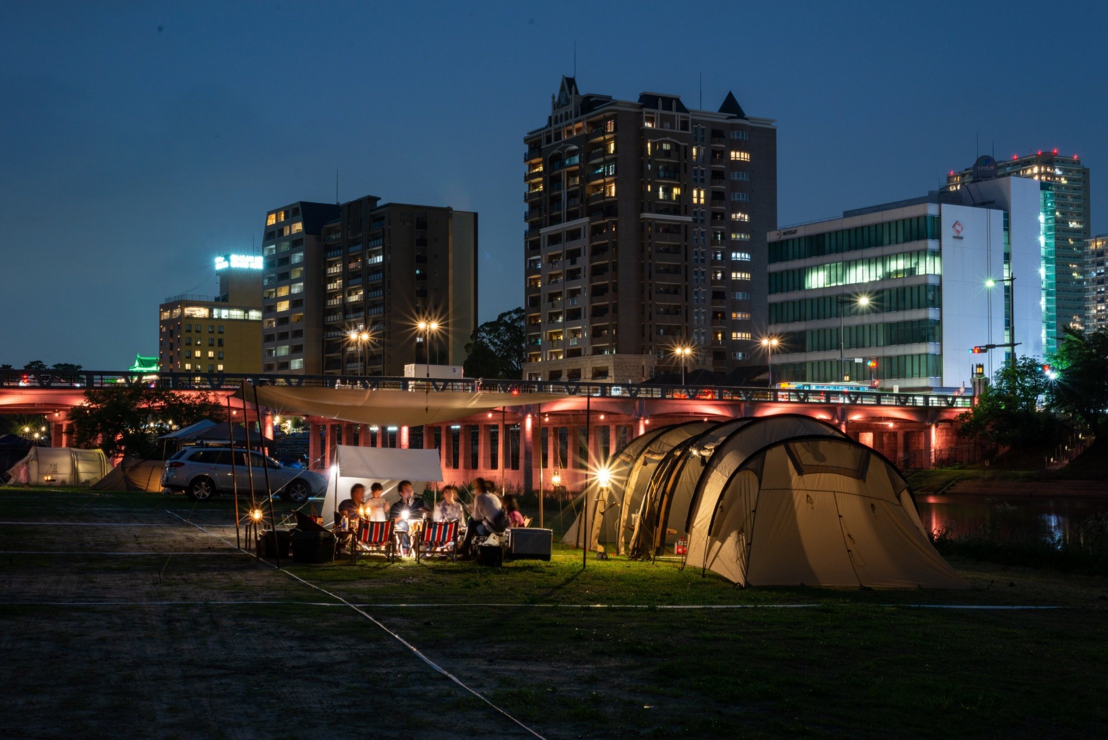 まちなかキャンプと夜景