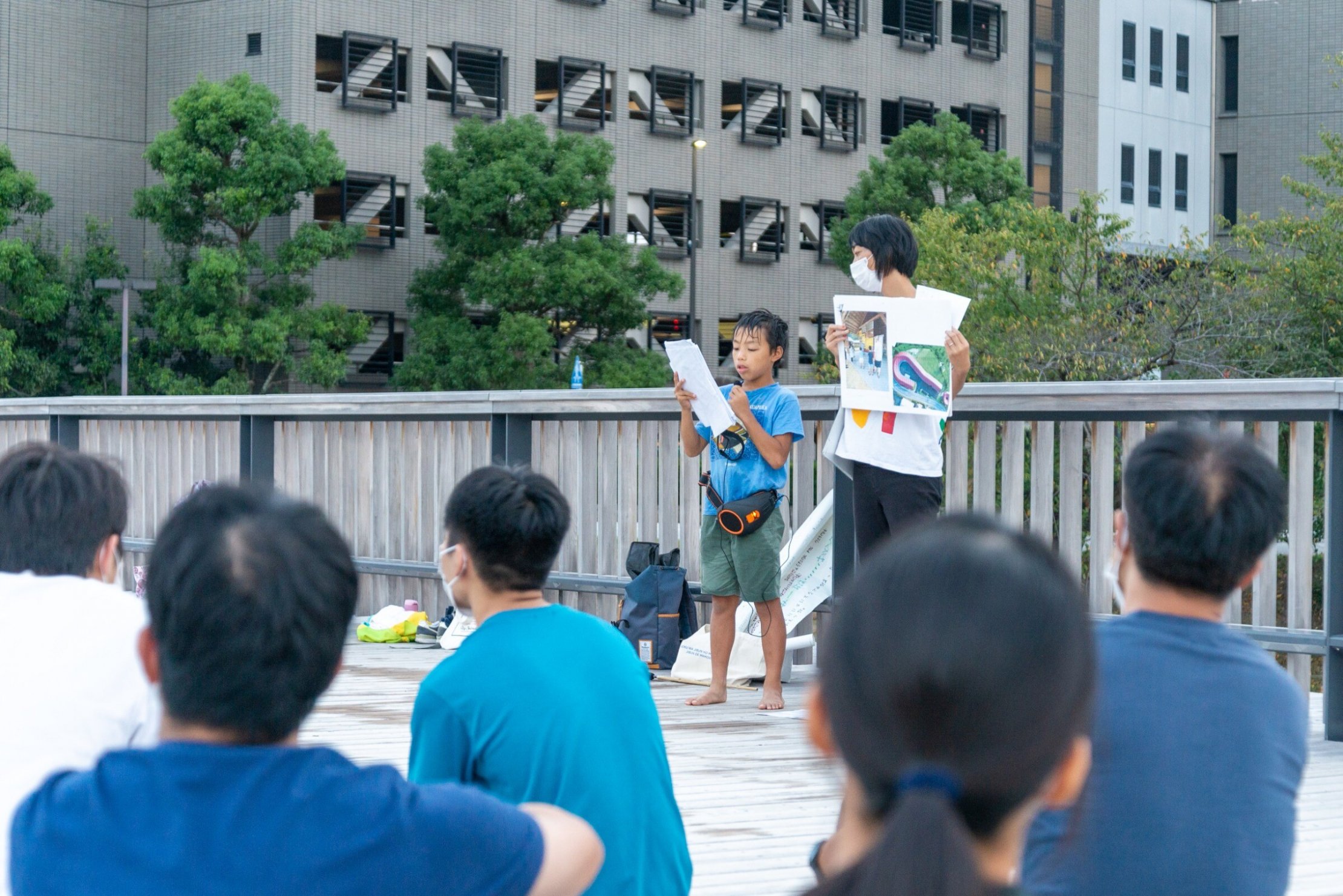 桜城橋ふき 橋上教室