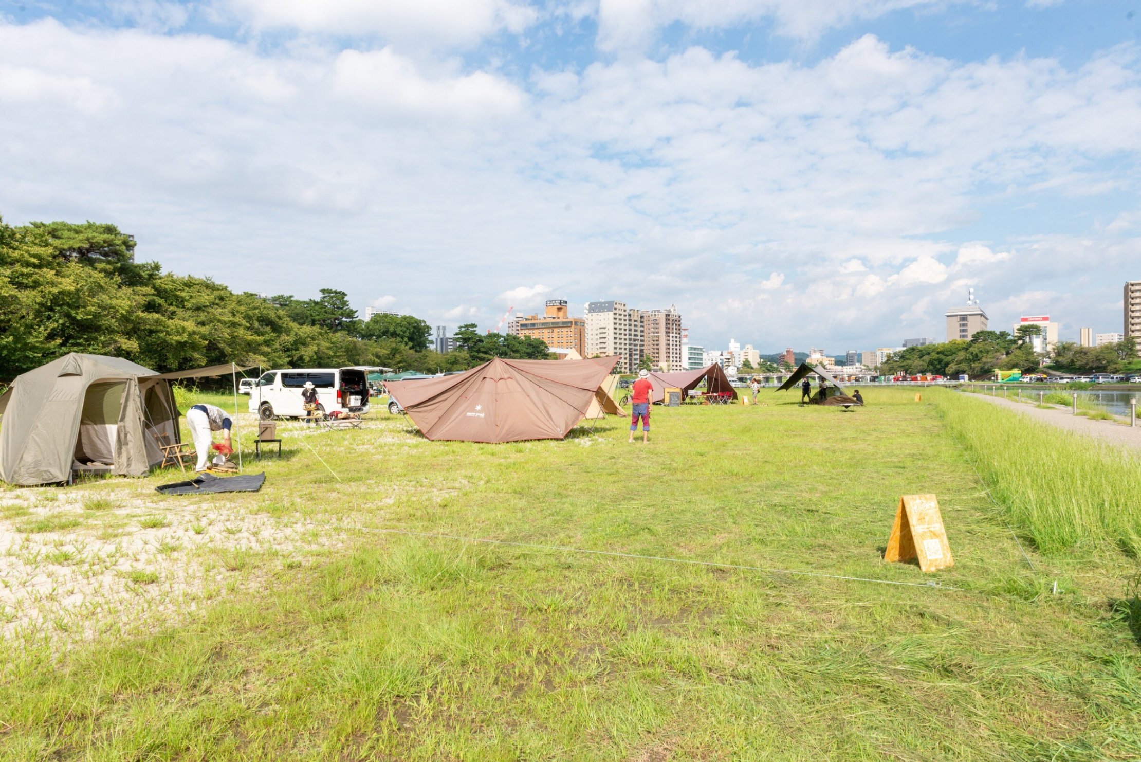 ゆったりとしたフリーサイト営業