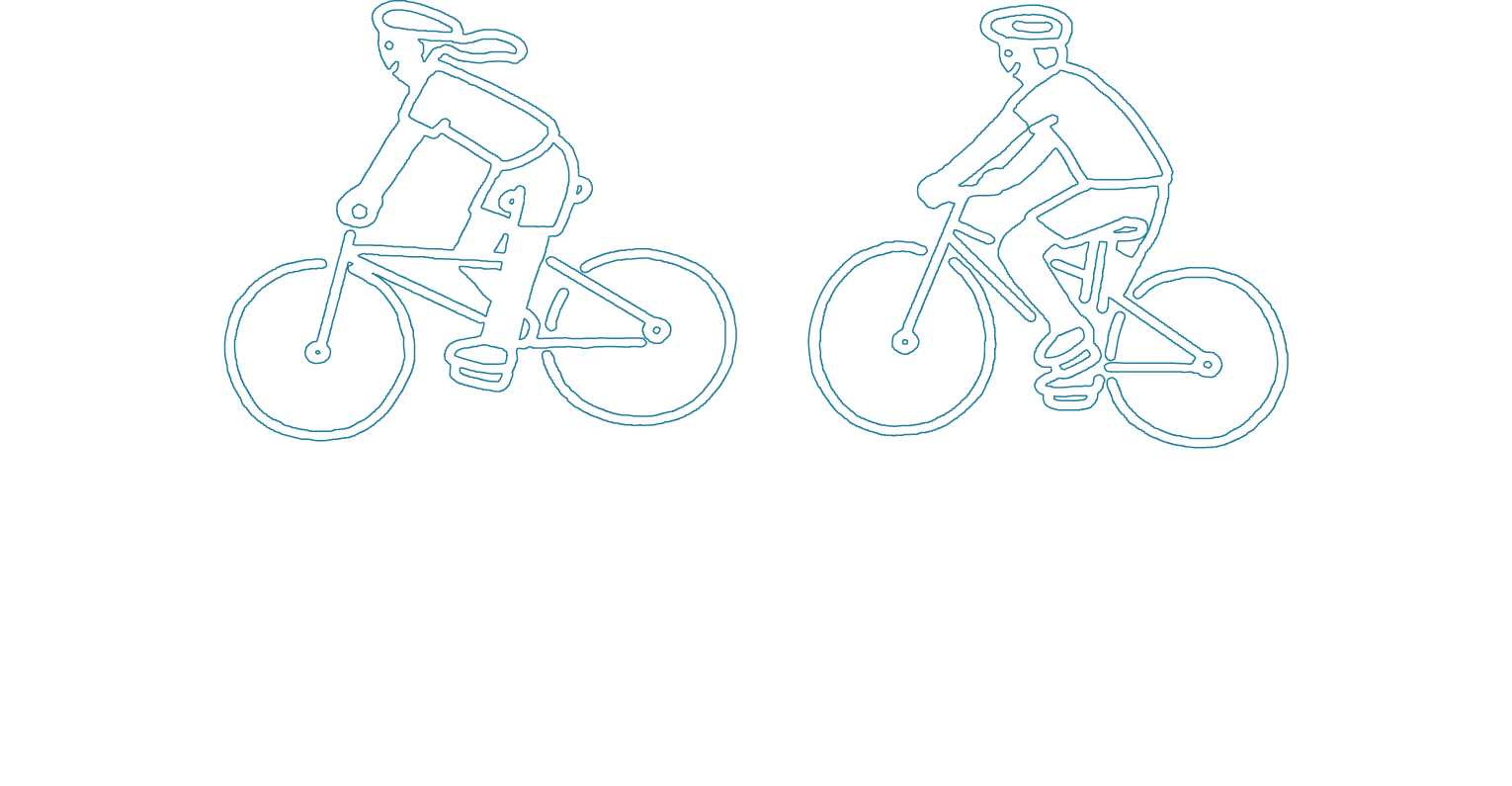 ①流域サイクリング、②BIKE CAMP体験・展示会 / サイクルぴっとイノウエ
